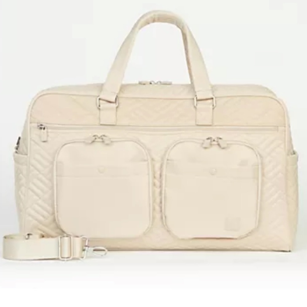 IHKWIP Quilted Cargo Catchall Weekender ~ Desert Beige